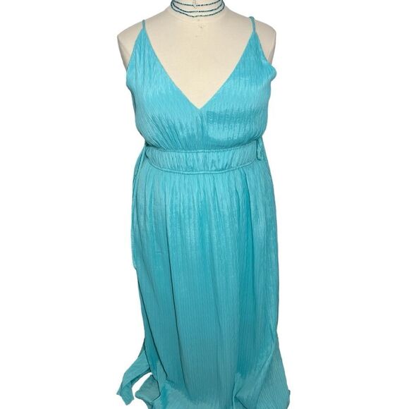 Zarr Collection‎ Aqua Strappy Maxi Dress -- 16 - Picture 4 of 15
